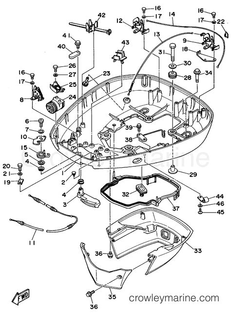 BOTTOM COWLING 1994 Outboard 150hp P150TLRS Crowley Marine