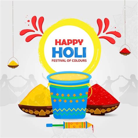 Premium Vector Happy Holi Festival Of Colors Indian Festival