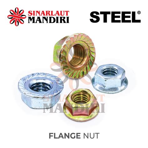 Jual Mur Flange Besi Flange Nut M 08 Shopee Indonesia