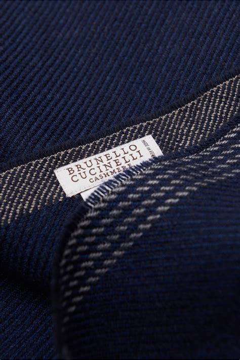 BRUNELLO CUCINELLI Schal Navy BRAUN Hamburg