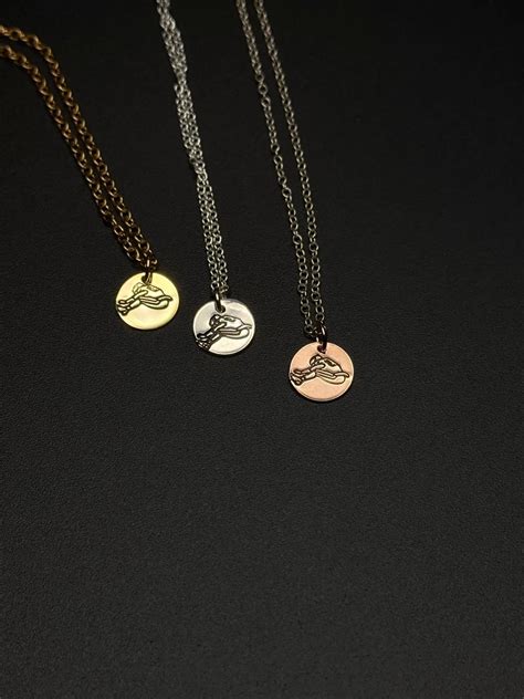 Gold & Rose Gold Saquon Backwards Hurdle Necklaces - Pretty Weird