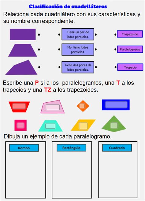 Cuadrilateros Ficha Interactiva Y Descargable Puedes Hacer Los Ea2