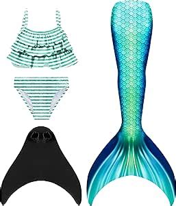shepretty Queues de Sirène Mermaid Bikini Maillots de Bain Costume Cosplay pour FillesB Lang5