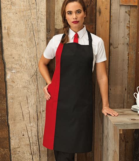 Premier Contrast Bib Apron My Workwear Direct