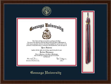 Gonzaga University Tassel Edition Diploma Frame In Delta Item