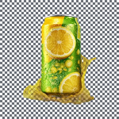 Canette De Soda Citron Vert Frais Isolé Sur Fond Transparent PSD Premium