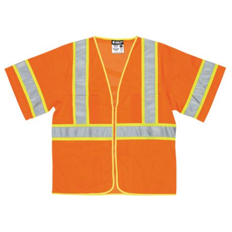 Class 3 Solid Orange Safety Vest - Universal Industrial Supply