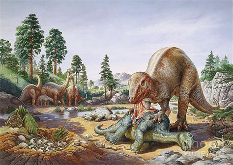 Mesozoic Period Landscape By Publiphoto