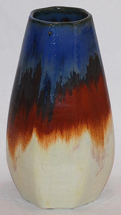 Fulper Pottery Flambe Seven Sided Vase 509 From Just Art Pottery