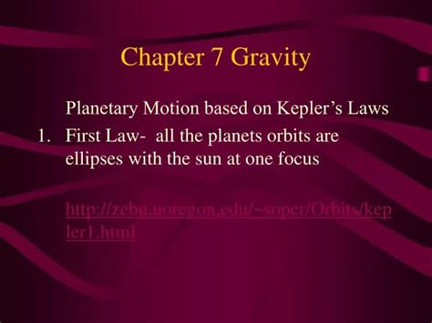 Ppt Chapter 7 Gravity Powerpoint Presentation Free Download Id4111676