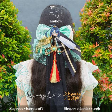 Xian Yun Cloud Retainer Cute Genshin Impact Bow - Hairpiece - Cosplay ...