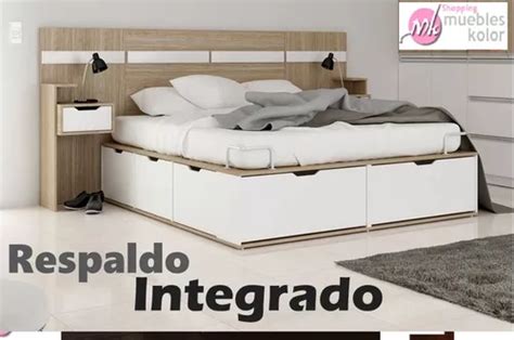 Respaldo Integrado C Mesa De Luz La Valenziana Muebles Kolor En Venta