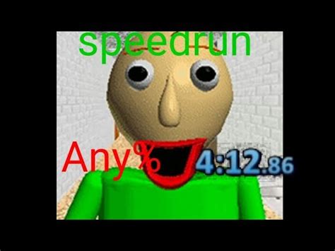 Baldi Basic Classic Remastered Speedrun Youtube