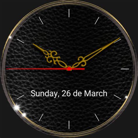 Classic Leather Clock Watchfaces For Smart Watches