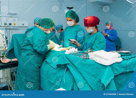 Baku Azerbaijan May 2016 Surgical Team Performing Surgery Operation