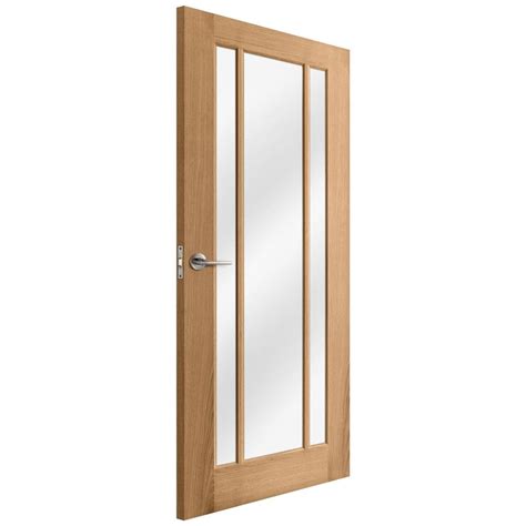 Liberty Doors Internal Oak Unfinished Toledo L Clear Glass Door At