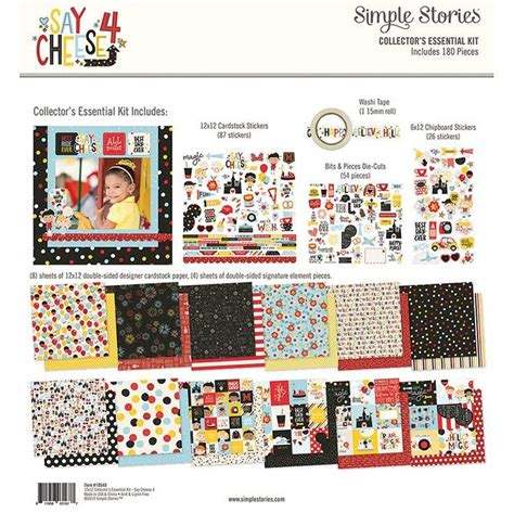 Simple Stories Say Cheese 4 12x12 Collectors Essential Kit Simple