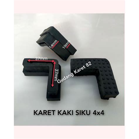 Jual KARET KAKI BESI SIKU 4x4 KARET KAKI MEJA RAK KURSI BESI SIKU