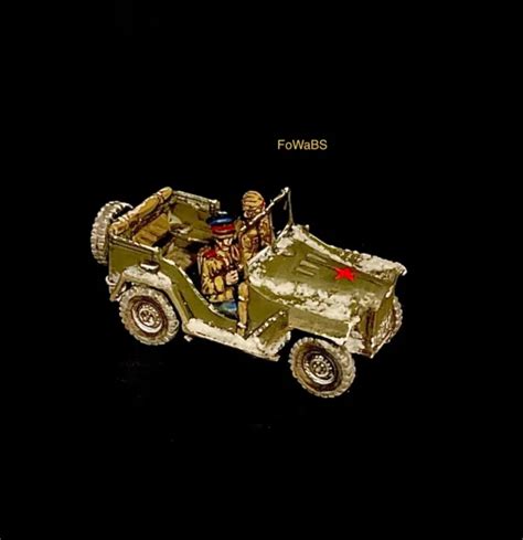 28MM WW2 BOLT Action Russian Soviet Gaz Jeep And 2 Crew Painted By