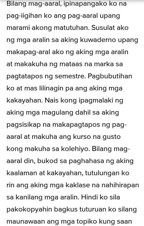 Kasunduan Sa Aking Sarili Na Kung Saan Magkakaroon Ka Ng Isang Pangako