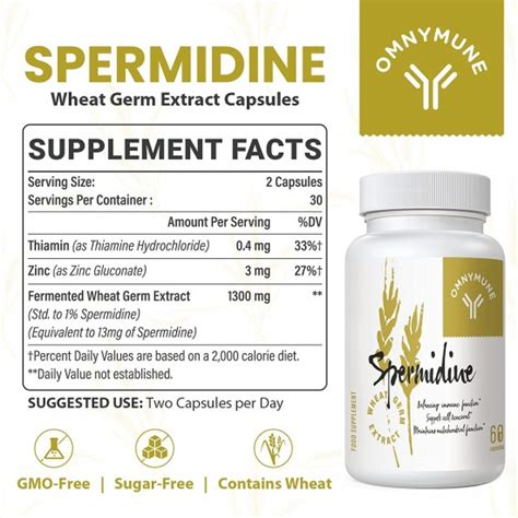 Buy Omnymune Spermidine Wheat Germ Extract Capsules 1300 Mg Advanced