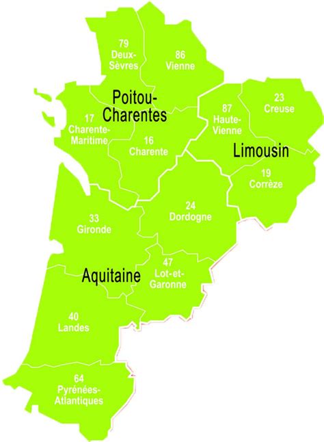 R Gion Aquitaine Limousin Poitou Charentes Voyage Carte Plan