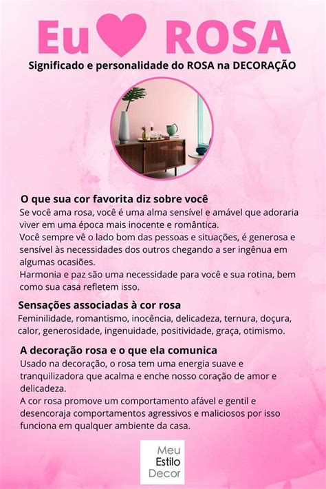 Personalidade e significado do rosa na decoração MeuEstiloDecor