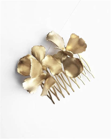 Allure Headpiece Comb Gold Bridal Hair Comb Gold Hair Comb Silver