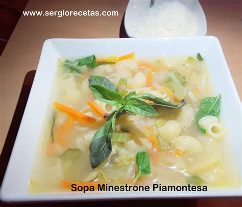 Receta De Sopa Minestrone Piamontesa Notas Trucos Y Consejos Para