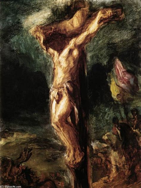 R Plique De Peinture Christ Sur La Croix De Eug Ne Delacroix