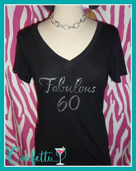 60th Birthday Tshirt Fabulous 60 S M L Xl 2x Available Rhinestone 60