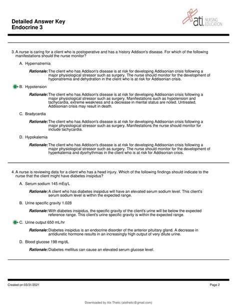 SOLUTION: Endocrine answer key pdf - Studypool 
