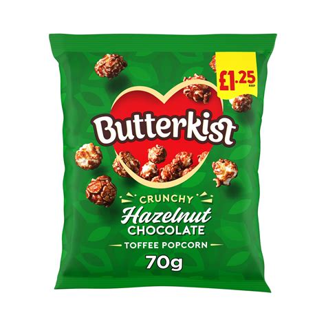 Butterkist Popcorn 15 X 70g Hazelnut Chocolate Toffee Pmp