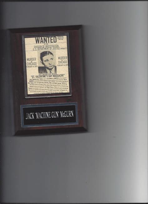 Jack Machine Gun Mcgurn Plaque Mafia Organized Crime Mobster Mob Ebay