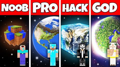 Minecraft Battle Noob Vs Pro Vs Hacker Vs God Inside Planet House Base