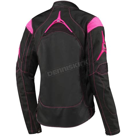 Icon Womens Blackpink Contra Jacket 2822 0370 Harley Motorcycle Dennis Kirk