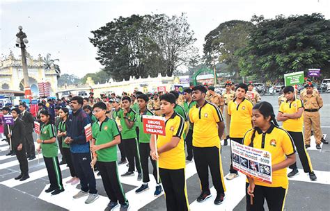 “say No To Drugs” Awareness Rally Held Star Of Mysore