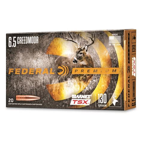 Federal Premium Barnes Tsx 6 5mm Creedmoor Triple Shock X Hp 130 Grain 20 Rounds 710824 6