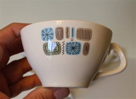 Temporama Tea Cups By Canonsburg Pottery Mid Century Modern Etsy