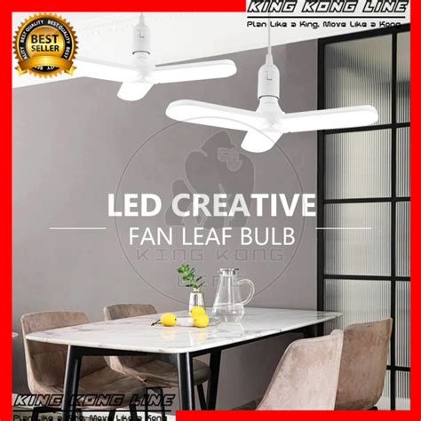 Jual Lampu LED 3 Baling KK016 Bohlam Kipas E27 Fan Blade Lamp Bulb 45W