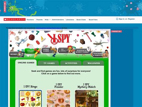Scholastic I Spy Mystery Match Interactive For 1st 8th Grade