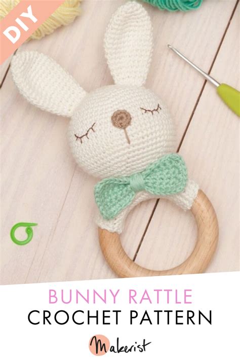 Bunny Crochet Rattle Pattern Amigurumi Teether Disney Crochet