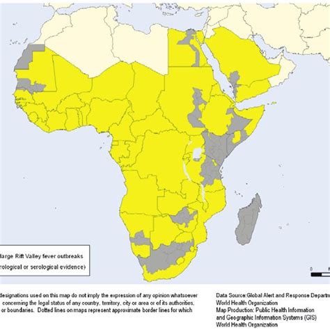 Figure Geographic Distribution Of Rift Valley Fever Outbreaks In Download Scientific Diagram