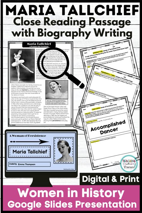 Maria Tallchief Close Reading Passage Quiz Biography Writing Rd Th