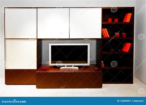 Tv Set Stock Image Image Of Modern Style Rack Living 10289097