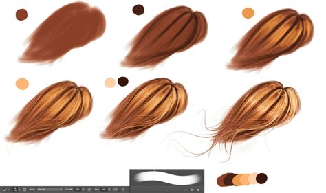 Hair Technique By Ryky On Deviantart Drawing Hair Tutorial Digital Art Tutorial How To Draw Hair