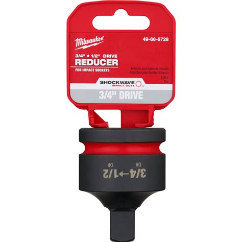 49-66-6728 Milwaukee SHOCKWAVE Impact Duty 3/4" Drive 1/2" Drive Reducer