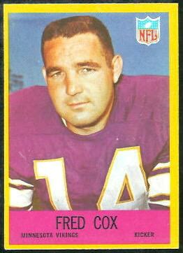 Fred Cox - 1967 Philadelphia #100 - Vintage Football Card Gallery