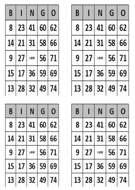 Cartones De Bingo En Pdf Para Imprimir 2000 Cartones 500 H S 1500 En Mercado Libre