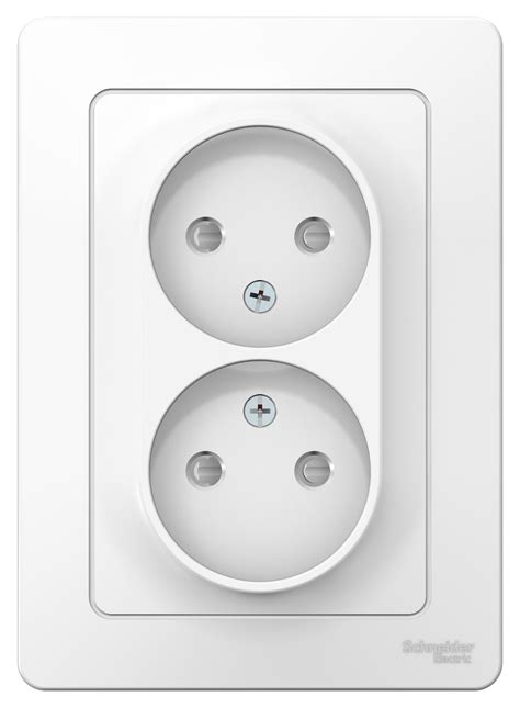 Розетка Schneider Electric BLANCA 2х-мест. со шторками С/У 16А/250В ...